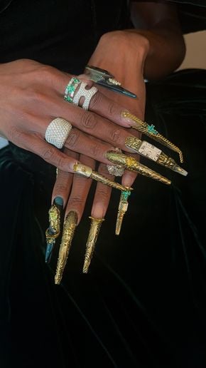 Mycah Dior created Cynthia Erivo's nails for the 2025 Oscars using OPI. - photo courtesy of Mycah Dior