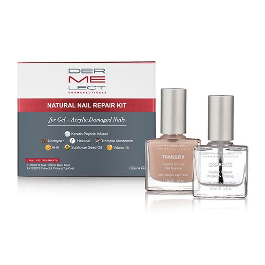 Dermelect Top and Base Coats Restore Damaged Nails